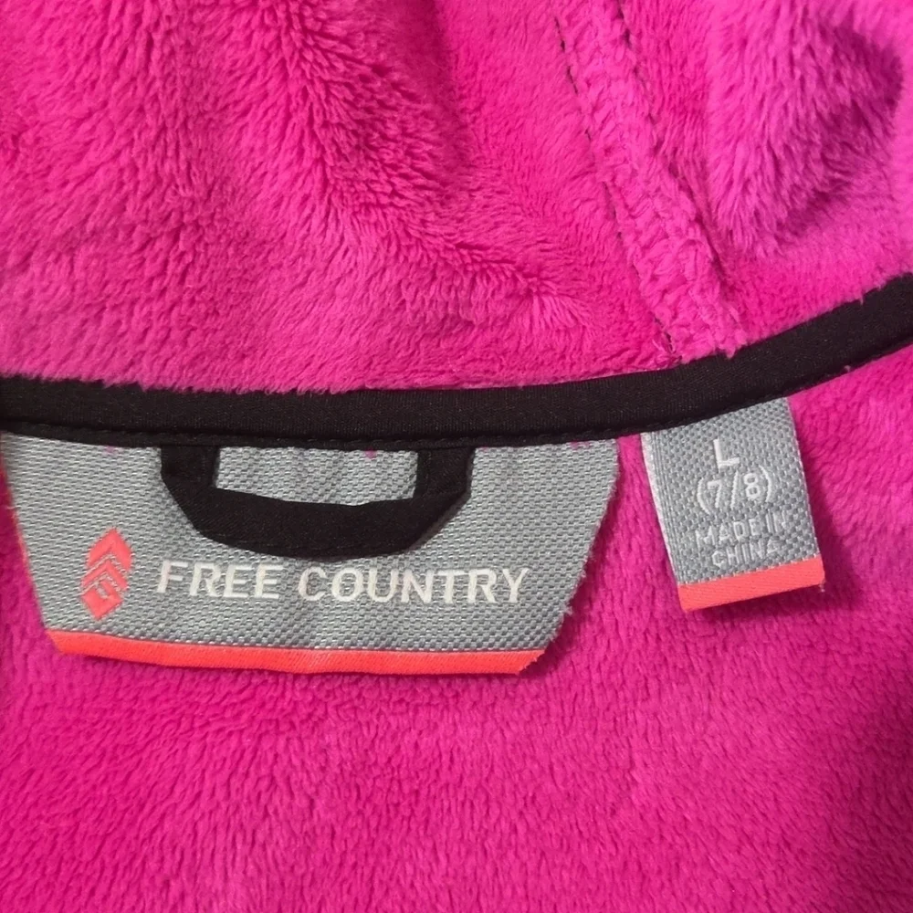 Free Country Girls Coat Size 7/8 Black And Pink